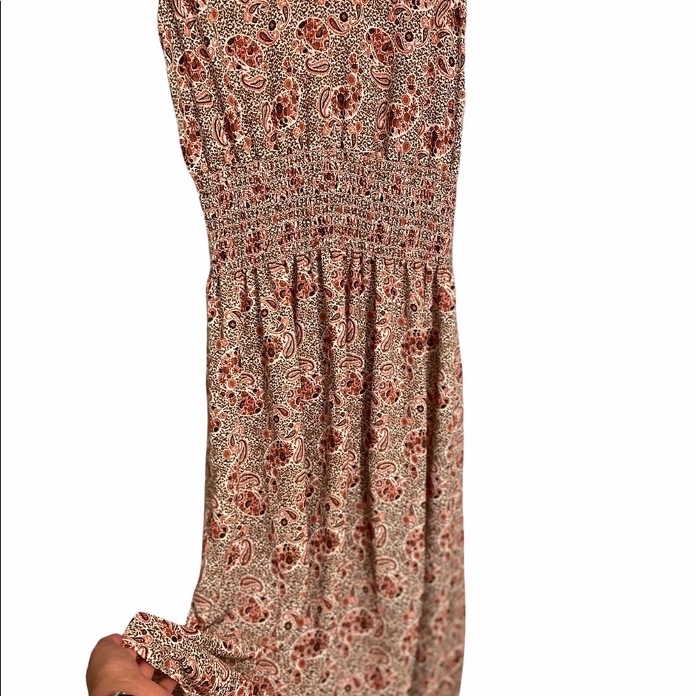 NWT Max Studio Ditsy Print Smock Waist Maxi dress - Picture 7 of 11